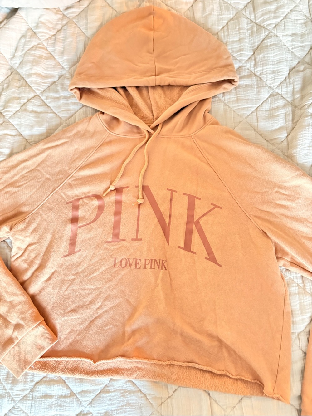 PINK Victoria's Secret Fleece Hoodie - Camel